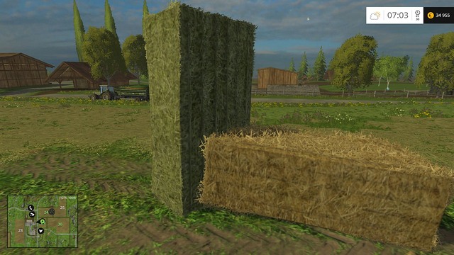 Green bales are made from hay, yellow ones - from straw. - Grass, hay, straw - Plants - Farming Simulator 15 Game Guide