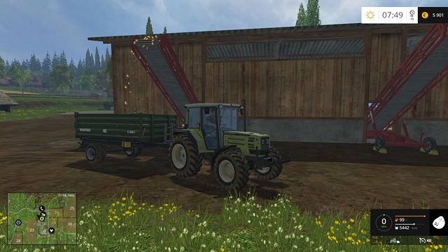 Potatoes and sugar beets are unloaded automatically - you just have to drive to the right place. - Store or sell - Other - Farming Simulator 15 Game Guide