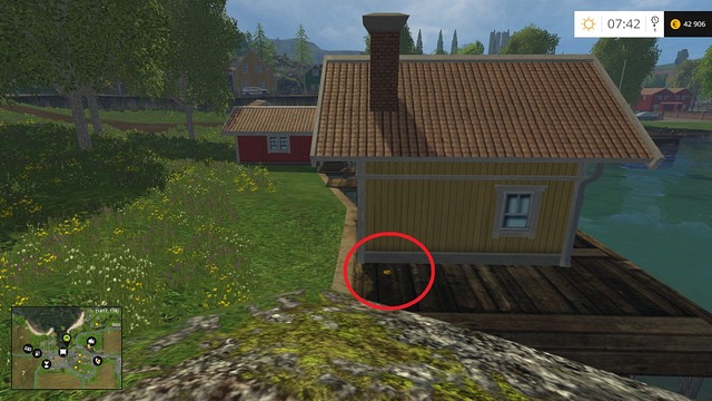 Near the yellow hut - Section B - coins 13 - 29 - Gold Coins - Farming Simulator 15 Game Guide