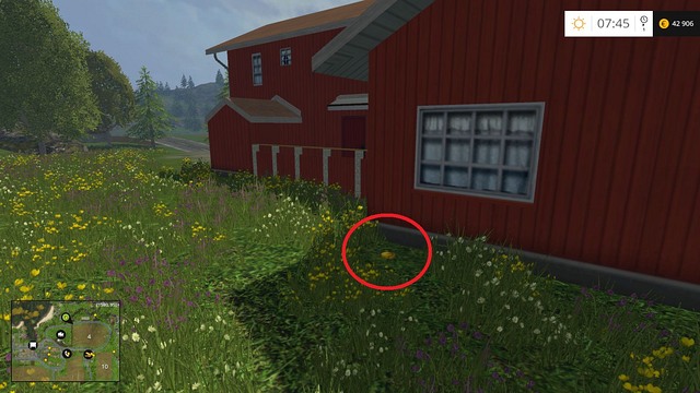 Behind the house on the hill - Section B - coins 13 - 29 - Gold Coins - Farming Simulator 15 Game Guide