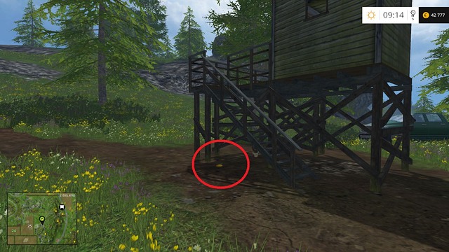Under the stairs of a raised hide - Section D - coins 45 - 54 - Gold Coins - Farming Simulator 15 Game Guide