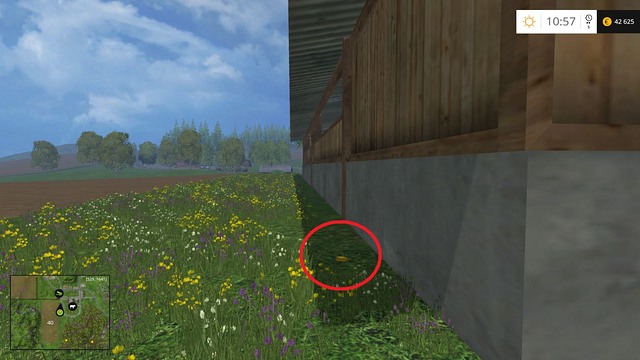 Behind the building - Section E - coins 55 - 69 - Gold Coins - Farming Simulator 15 Game Guide