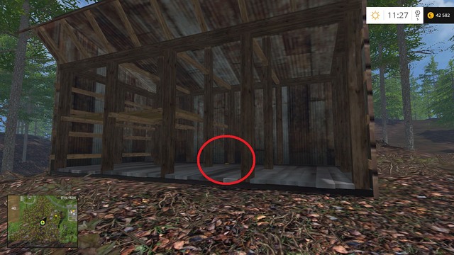 Inside a small building - Section E - coins 55 - 69 - Gold Coins - Farming Simulator 15 Game Guide