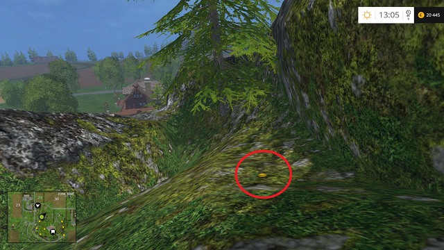 Between rocks - Section F - coins 70 - 89 - Gold Coins - Farming Simulator 15 Game Guide