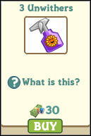 Unwither (shop) - Withered crops - Farm management - FarmVille - Game Guide and Walkthrough