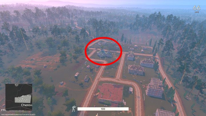 Theres a lot of equipment in Cherevach, but the first and most important point to go after the landing is the church, marked on the above picture - Best landing spots in Fear the Wolves - Basics - Fear the Wolves Game Guide