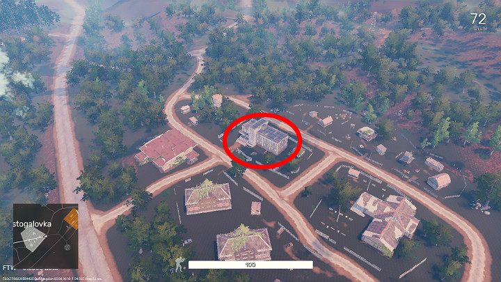 In Chistogalovka you are interested in the building marked in the picture above - Best landing spots in Fear the Wolves - Basics - Fear the Wolves Game Guide