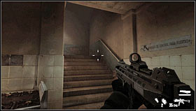 The corridors will lead you to the wooden door [1] on the left - Level 01: Prison - Walkthrough - F.3.A.R. - Game Guide and Walkthrough