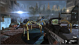 In the basement wait for the enemies to appear - Level 04: Suburbs - Walkthrough - F.3.A.R. - Game Guide and Walkthrough