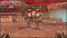 Go to the tower on the left and find the switch [1] which will lower the bridge - Level 06: Bridge - Walkthrough - F.3.A.R. - Game Guide and Walkthrough