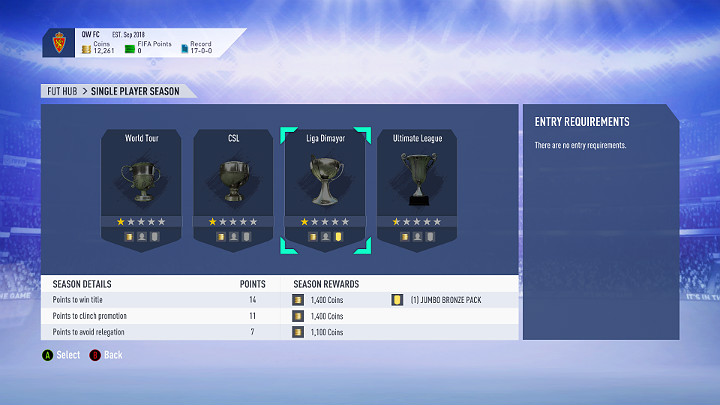 Depending on the difficulty level and type of games, you can earn some money and get additional card packs - Game Modes in FUT 19 - FUT Guide - FIFA 19 Game Guide