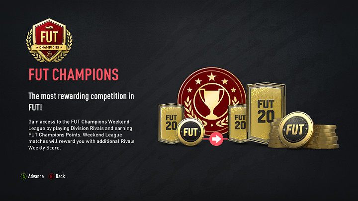 FUT Champions is a prestigious and very challenging weekend league that can be accessed after getting enough points - FIFA 20: FUT 20, FIFA 20 Ultimate Team Game Modes - FIFA 20: FIFA 20 Ultimate Team - FIFA 20 Guide