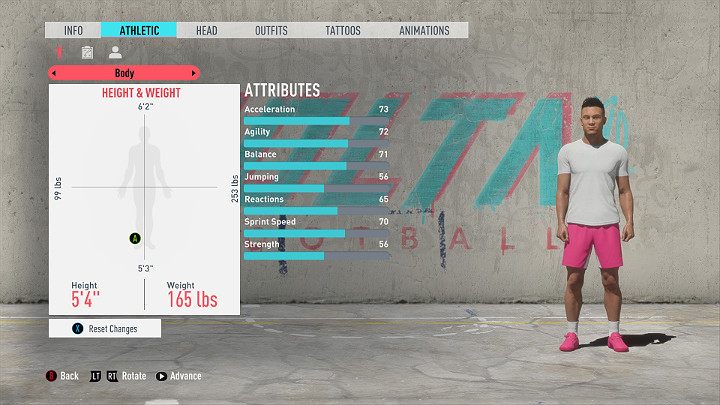 The first step after starting Volta Football mode is to select the player and configure them - FIFA 20: Game modes - FIFA 20: Basics - FIFA 20 Guide