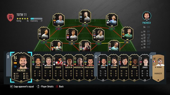 LP - FUT 20: Team of the Week 11 (TOTW) - FIFA 20 Ultimate Team - FUT 20: Team of the Week - FIFA 20 Guide