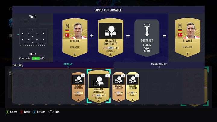 Player and manager contracts can be found in many packages in FUT 21 mode - the exception here are card packs containing the players themselves - FUT 21: Team management - FIFA Ultimate Team - FIFA 21 Guide