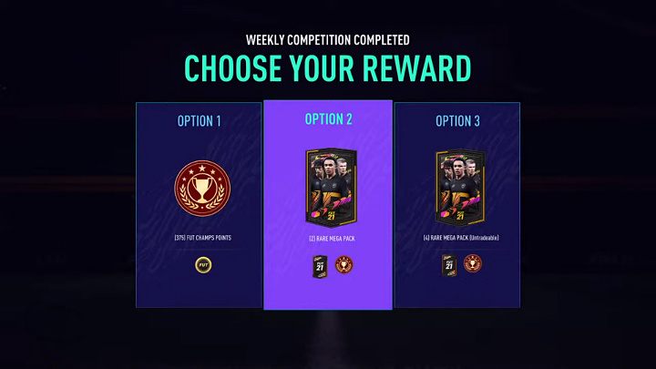 You can choose from three options when picking up Divison Rivals rewards in FIFA 21 - FUT 21: Division Rivals rewards - when? - FAQ - FIFA 21 Guide