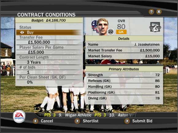 Sometimes it is really difficult to negotiate good terms of contract - Transfers and finances - Manager Mode - FIFA 07 - Game Guide and Walkthrough