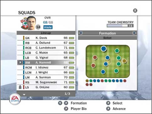 Created player must play in the first eleven - Beginning - Be a Pro - FIFA 08 - Game Guide and Walkthrough