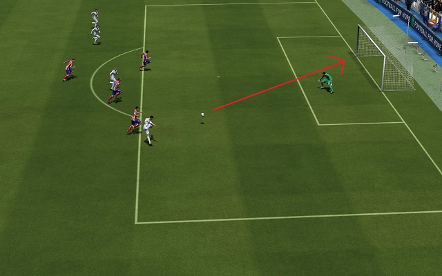 A strong shot is the easiest way to encourage threat to the opponent's goal - Shots - Basic pieces of play - FIFA 14 - Game Guide and Walkthrough