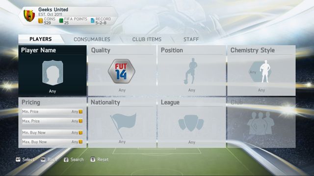 It turns out that the key to form a dream team is money - Store, auctions and ways to raise money - FIFA Ultimate Team - FIFA 14 - Game Guide and Walkthrough