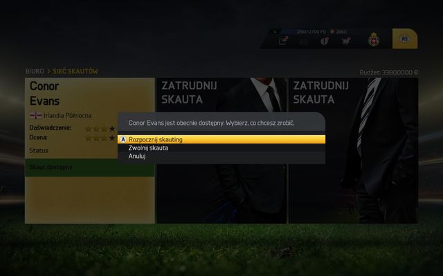 After recruiting a scout, you need to wait 1-2 days before the new employee appears in the office - Scouting - Manager career - FIFA 15 - Game Guide and Walkthrough