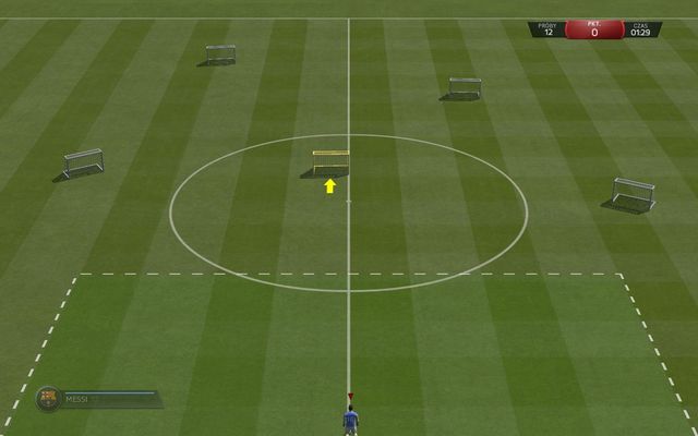 This time there are six players on the field and two opposing defenders, who are trying to stop you - Ground pass - Skill games and practice - FIFA 15 - Game Guide and Walkthrough