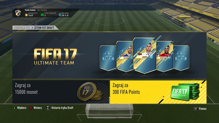 Draft is a mode, in which you create a team from chosen players form the entire game - How to start well in FUT | FUT - FIFA Ultimate Team - FIFA 17 Game Guide