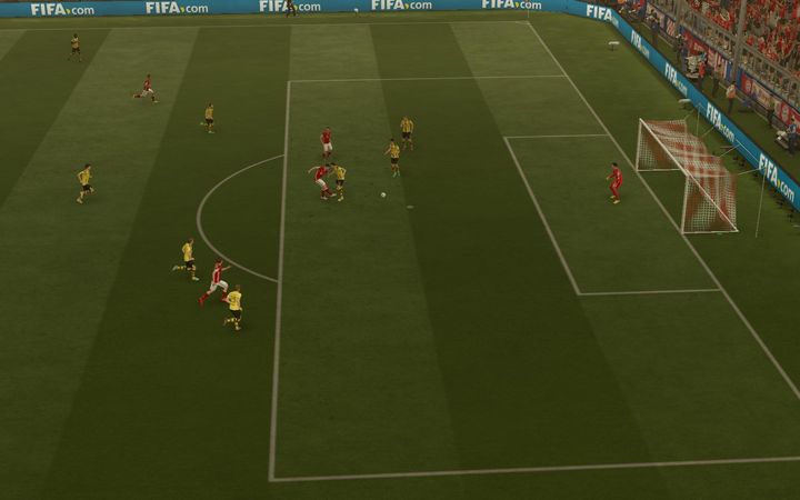 A chip shot can allow us to bypass the goalkeeper when he is too far from the goal line to perform a successful intervention - Shots | Basic plays - Basic plays - FIFA 17 Game Guide