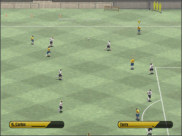 When you get next to the box, click (or double-click) [A] to perform the cross - FIFA 2006: Wing play & crosses - FIFA 2006: Tactical solutions - 2006 FIFA World Cup Germany Game Guide