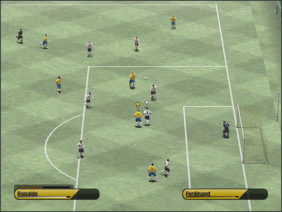 If the cross is accurate and one of your player collects it, youll have two opportunities: immediately press [D] to score a goal with players head or wait a moment if you want to perform a classic shot on target using strikers foot - FIFA 2006: Wing play & crosses - FIFA 2006: Tactical solutions - 2006 FIFA World Cup Germany Game Guide
