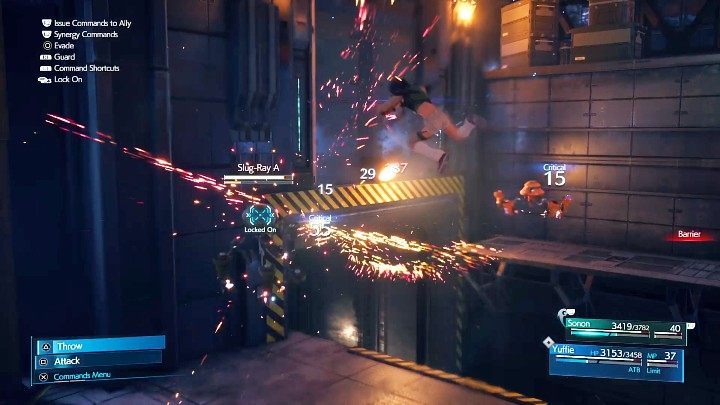 In the third round, youll face a few airborne Slug-Rays - Final Fantasy VII Remake Intermission: Scarlets Trap - walkthrough - Chapter 2: Covert Ops - Final Fantasy 7 Remake Guide