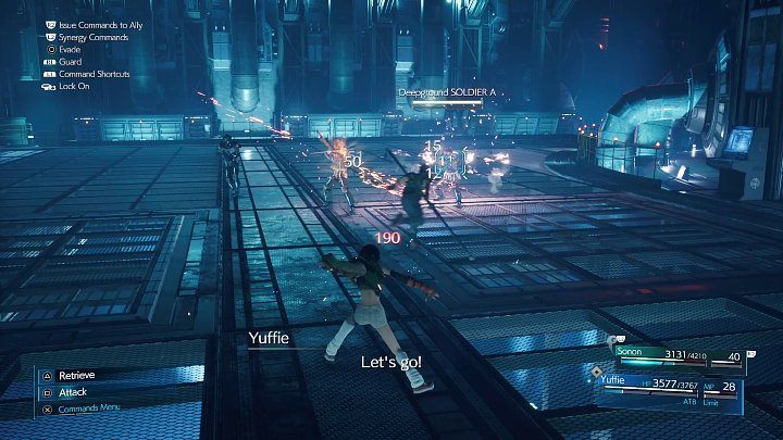 Run up to Sonon and help him in combat against special units called Deepground SOLDIER - Final Fantasy VII Remake Intermission: A New Threat - walkthrough - Chapter 2: Covert Ops - Final Fantasy 7 Remake Guide
