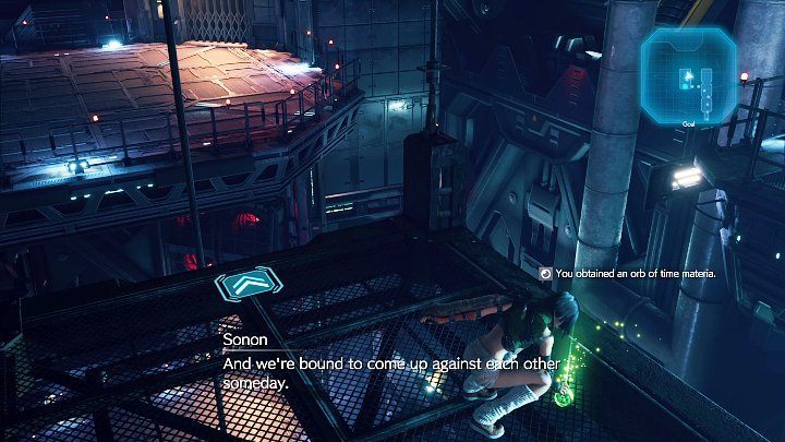 After picking up Time Materia, you can descend down the ladder to Level B14 and continue with the main task - Final Fantasy VII Remake Intermission: Time Materia - location - Shinra Electric Power Company - Final Fantasy 7 Remake Guide