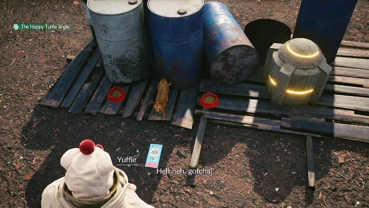 While crossing the square, youll notice cats that play with various flyers - Final Fantasy VII Remake Intermission: The Happy Envoy - walkthrough - Side quests - Final Fantasy 7 Remake Guide
