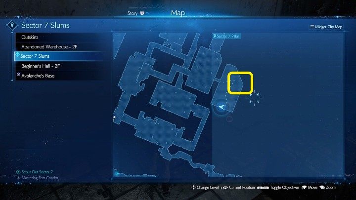 The screenshot above shows the location of The Happy Turtle Newsletter 6 - Final Fantasy VII Remake Intermission: The Happy Envoy - walkthrough - Side quests - Final Fantasy 7 Remake Guide