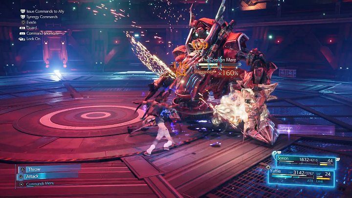 Removing one of the cannons will seriously weaken the mechs combat capabilities, while destroying two will make the mech useless - Final Fantasy VII Remake Intermission: Scarlet / The Crimson Mare - boss, how to beat? - Bosses - Final Fantasy 7 Remake Guide