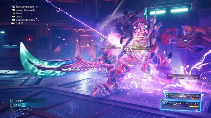 In the third phase, Scarlet will activate new weapons for her mech - Final Fantasy VII Remake Intermission: Scarlet / The Crimson Mare - boss, how to beat? - Bosses - Final Fantasy 7 Remake Guide