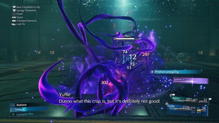 During the second phase, Nero will start using the power of darkness - Final Fantasy VII Remake Intermission: Nero - boss, how to beat? - Bosses - Final Fantasy 7 Remake Guide