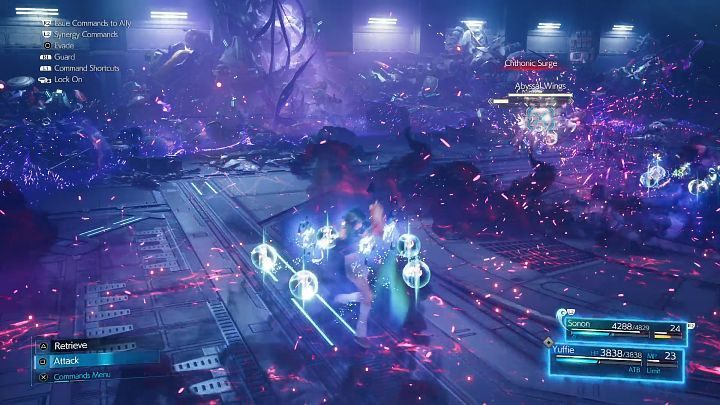 This is the most difficult part of the Nero boss fight, as the boss will affect a large portion of the area with his spells, making it more difficult to avoid his attacks - Final Fantasy VII Remake Intermission: Nero - boss, how to beat? - Bosses - Final Fantasy 7 Remake Guide