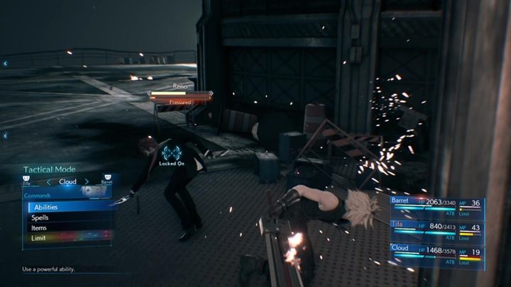 You are now before a fight against two previously defeated opponents - Reno and Rude - Final Fantasy 7 Remake: Fight for the Survival, walkthrough - Chapters - Final Fantasy 7 Remake Guide