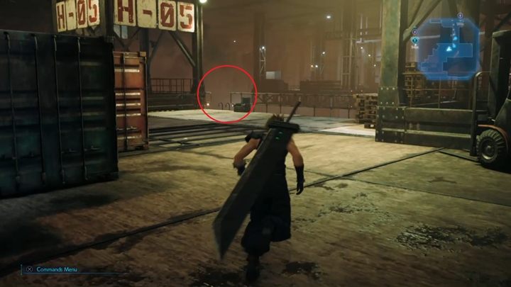 You will encounter an object hidden behind a broken bridge - Final Fantasy 7 Remake: Collapsed Passageway discovery, walkthrough - Discoveries - Final Fantasy 7 Remake Guide