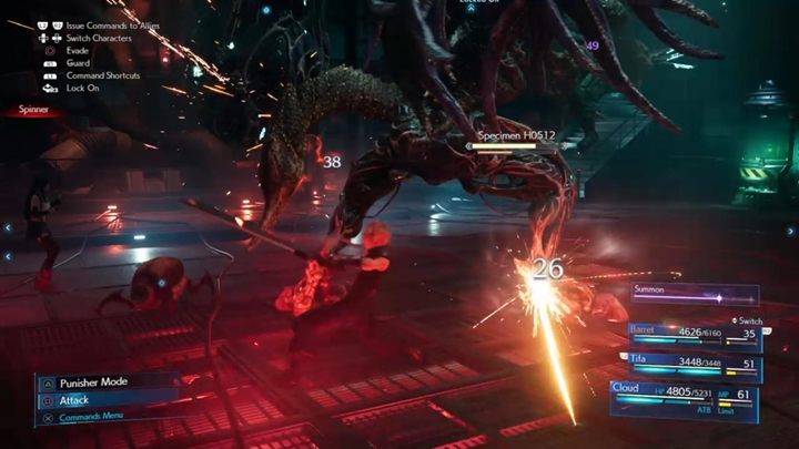 The enemy primarily attacks with slow melee strikes that can be countered by Clouds Punisher Mode - Final Fantasy 7 Remake: Specimen H0512 boss fight - Bosses - Final Fantasy 7 Remake Guide