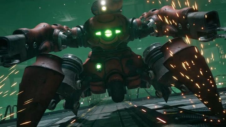 This boss appears in Chapter 1 - The Destruction of Mako Reactor 1 - Final Fantasy 7 Remake: Scorpion Sentinel boss fight - Bosses - Final Fantasy 7 Remake Guide