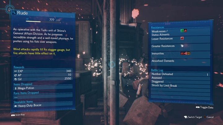 When the enemy loses around half of his health points Rude will appear - Final Fantasy 7 Remake: Reno and Rude boss fight - Bosses - Final Fantasy 7 Remake Guide