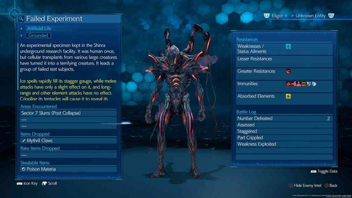 After a while, however, the main enemy appears - Final Fantasy 7 Remake: Failed Experiment boss fight - Bosses - Final Fantasy 7 Remake Guide