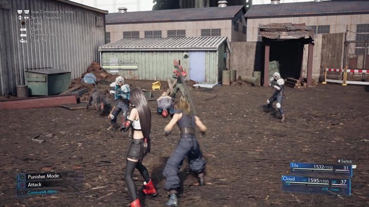 You will see a bunch of people in the middle of town - Final Fantasy 7 Remake: Home Sweet Slum, walkthrough - Chapters - Final Fantasy 7 Remake Guide