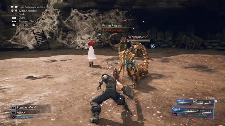 You will face Venomantis which can poison you and cast Sleep - Final Fantasy 7 Remake: Paying Respects quest, walkthrough - Chapter 8, Budding Bodyguard - Final Fantasy 7 Remake Guide