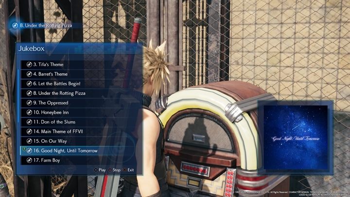 Comment: Received from the man at the Wall Market Inn, during Power of Music side mission in Chapter 14 - Final Fantasy 7 Remake: Music Collection - CDs list, how to find all, tips - Secrets, collectibles, additional challenges - Final Fantasy 7 Remake Guide