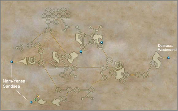 The exits which arent described lead to Zertinan Caverns - Ogir-Yensa Sandsea | Part I - Part I - Final Fantasy XII Game Guide