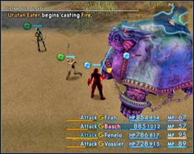 On the crossroads youll find the Urutan Eater [screen 1] - Nam-Yensa Sandsea | Part I - Part I - Final Fantasy XII Game Guide